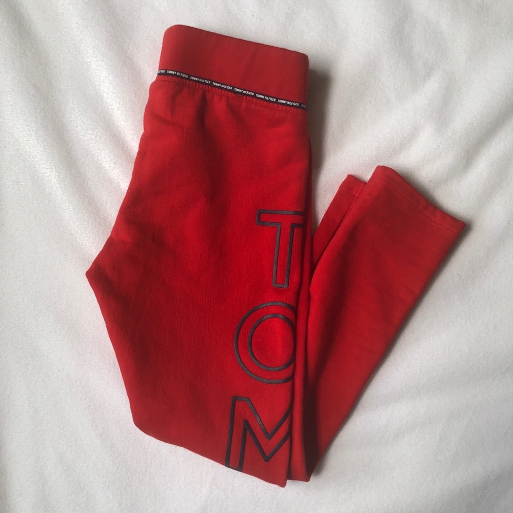 Tommy Hilfiger Stretchy red girls leggings/ pants